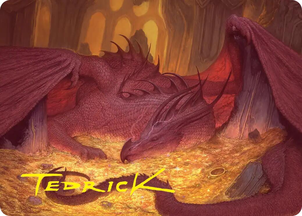 Smaug the Magnificent Art Card (Gold-Stamped Signature) [The Hobbit Art Series] | Red Claw Gaming