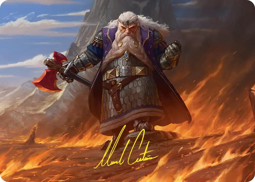 Dain of the Ancient Halls Art Card (Gold-Stamped Signature) [The Hobbit Art Series] | Red Claw Gaming