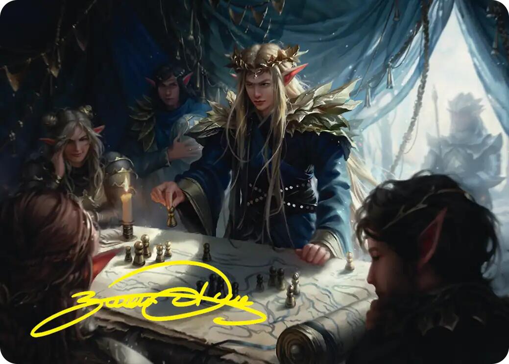 Thranduil the Strategist Art Card (Gold-Stamped Signature) [The Hobbit Art Series] | Red Claw Gaming