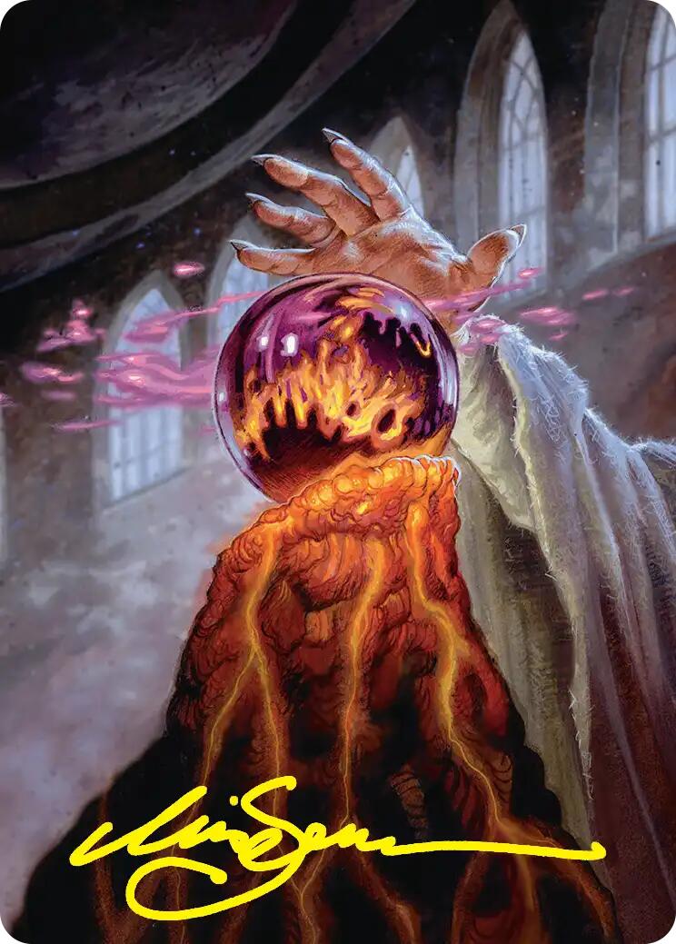Palantir of Orthanc Art Card (Gold-Stamped Signature) [The Hobbit Art Series] | Red Claw Gaming