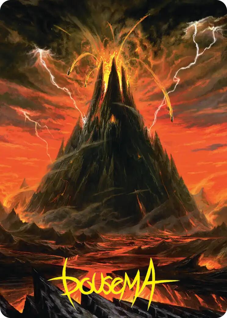 Mount Doom Art Card (Gold-Stamped Signature) [The Hobbit Art Series] | Red Claw Gaming