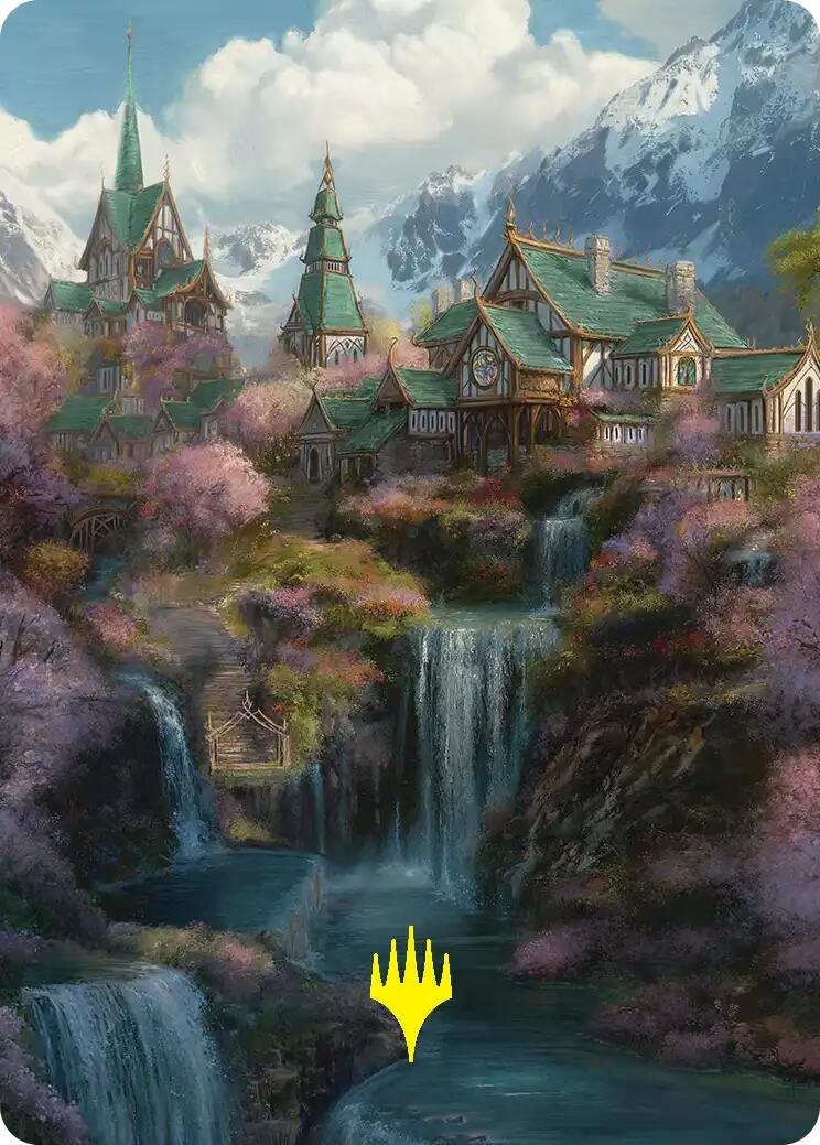 Rivendell Art Card (Gold-Stamped) [The Hobbit Art Series] | Red Claw Gaming