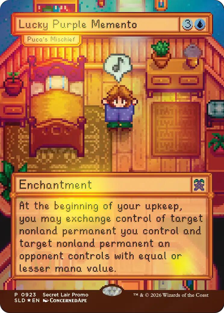 Lucky Purple Memento - Puca's Mischief [Secret Lair Drop Series] | Red Claw Gaming