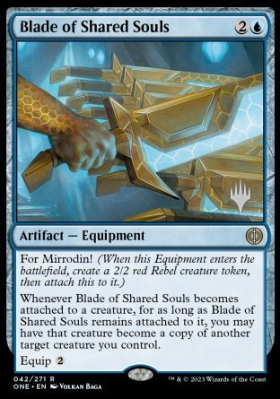 Blade of Shared Souls (Promo Pack) [Phyrexia: All Will Be One Promos] MTG Single Magic: The Gathering | Red Claw Gaming