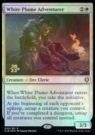 White Plume Adventurer [Commander Legends: Battle for Baldur's Gate Prerelease Promos] MTG Single Magic: The Gathering | Red Claw Gaming