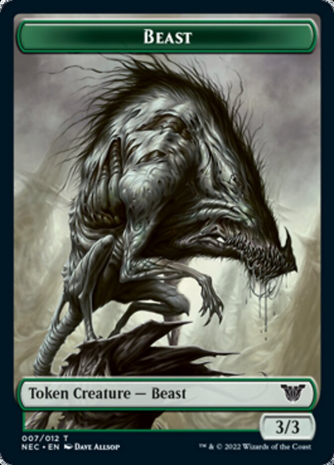 Beast // Treasure Double-Sided Token [Kamigawa: Neon Dynasty Commander Tokens] MTG Single Magic: The Gathering | Red Claw Gaming