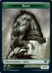 Beast // Treasure Double-Sided Token [Kamigawa: Neon Dynasty Commander Tokens] MTG Single Magic: The Gathering | Red Claw Gaming