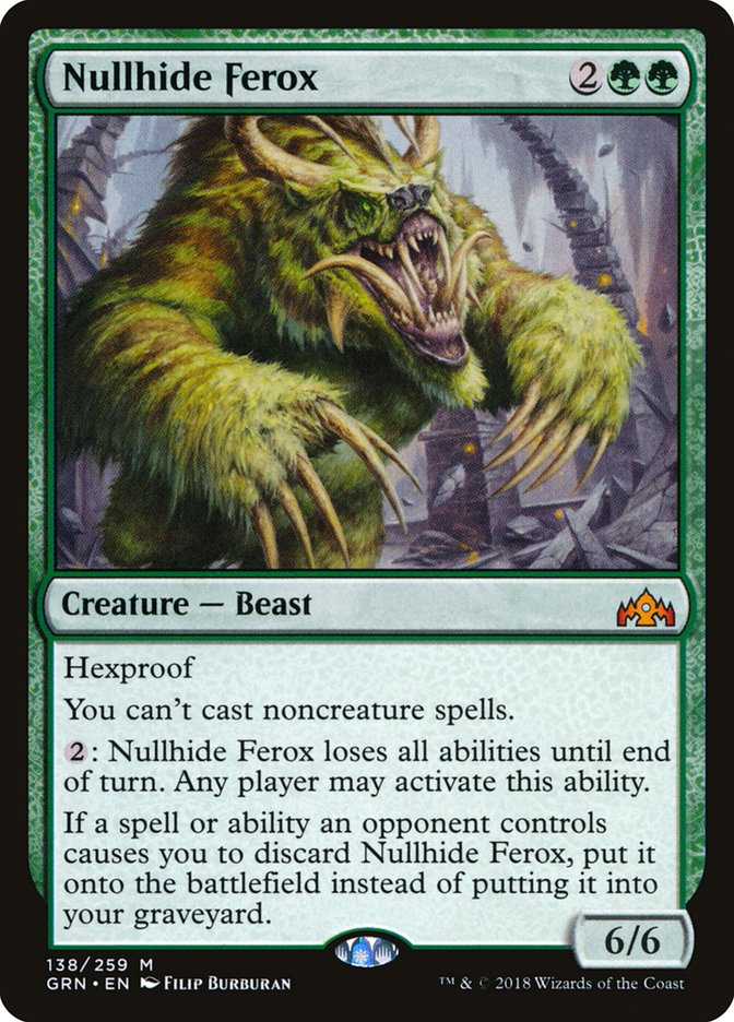 Nullhide Ferox [Guilds of Ravnica] MTG Single Magic: The Gathering | Red Claw Gaming
