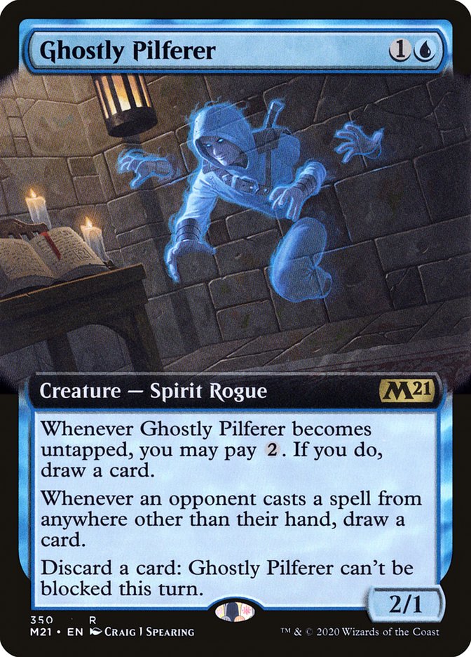 Ghostly Pilferer (Extended Art) [Core Set 2021] MTG Single Magic: The Gathering | Red Claw Gaming