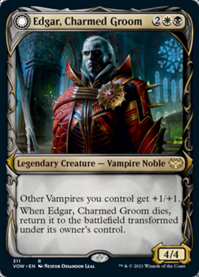 Edgar, Charmed Groom // Edgar Markov's Coffin (Showcase Fang Frame) [Innistrad: Crimson Vow] MTG Single Magic: The Gathering | Red Claw Gaming
