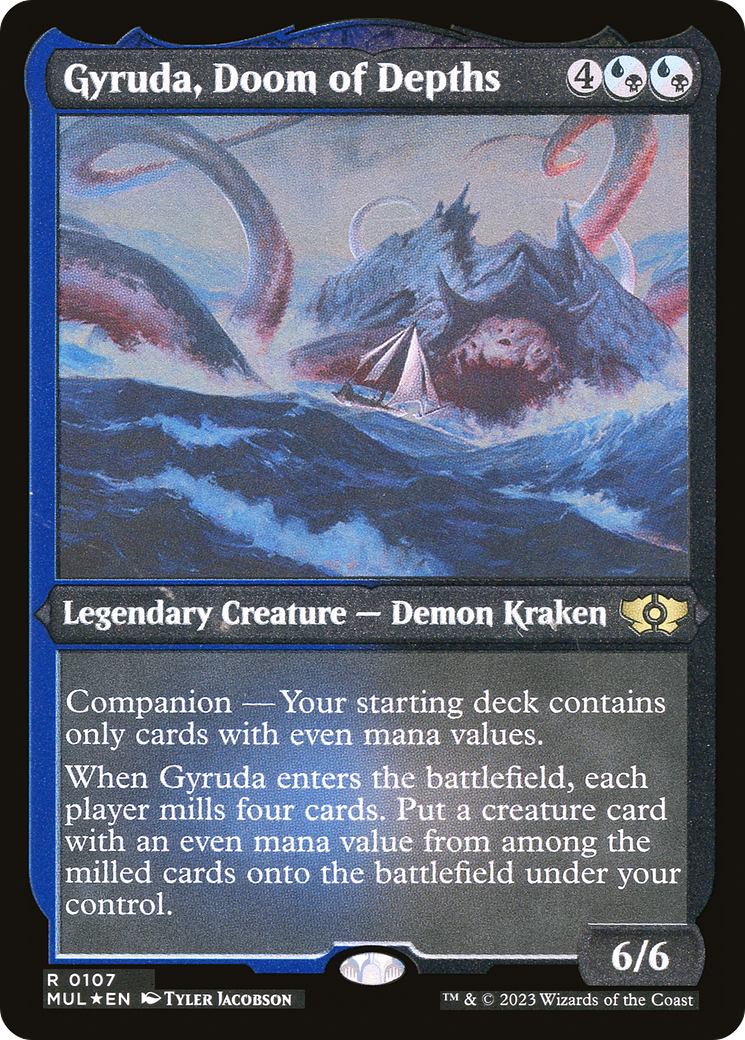 Gyruda, Doom of Depths (Foil Etched) [Multiverse Legends] MTG Single Magic: The Gathering | Red Claw Gaming