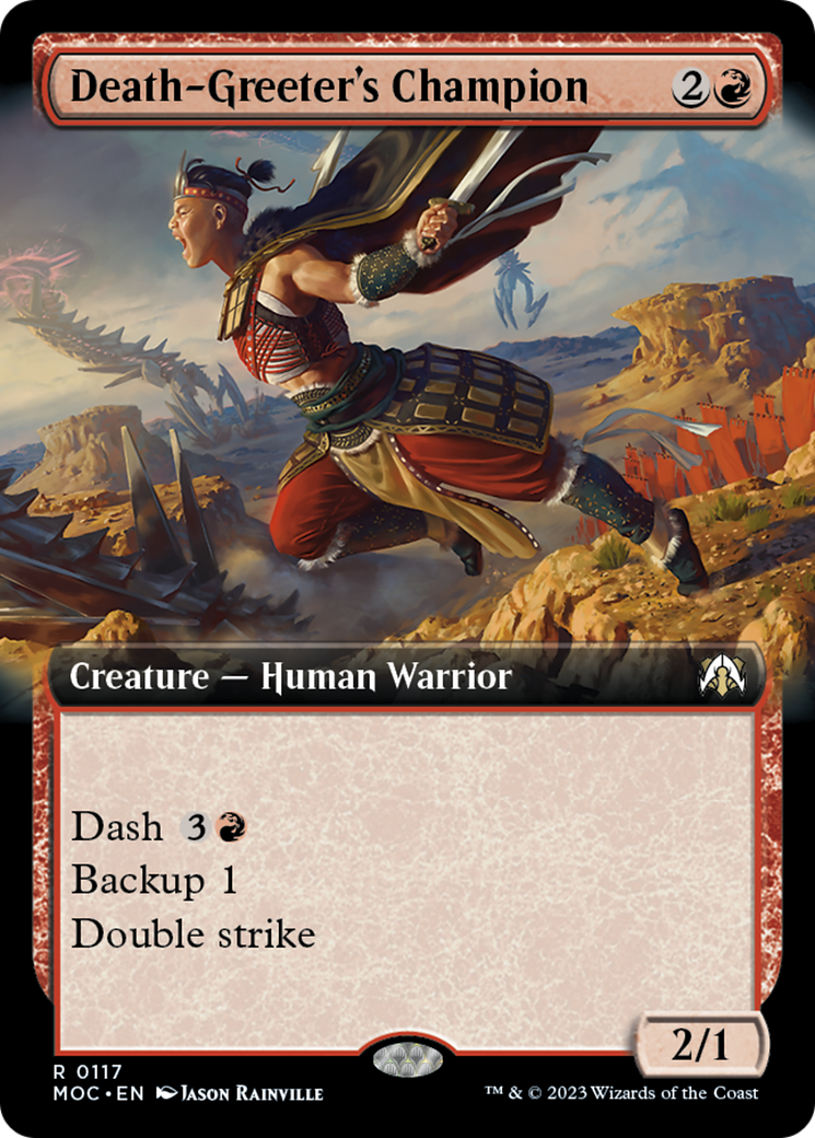 Death-Greeter's Champion (Extended Art) [March of the Machine Commander] MTG Single Magic: The Gathering | Red Claw Gaming