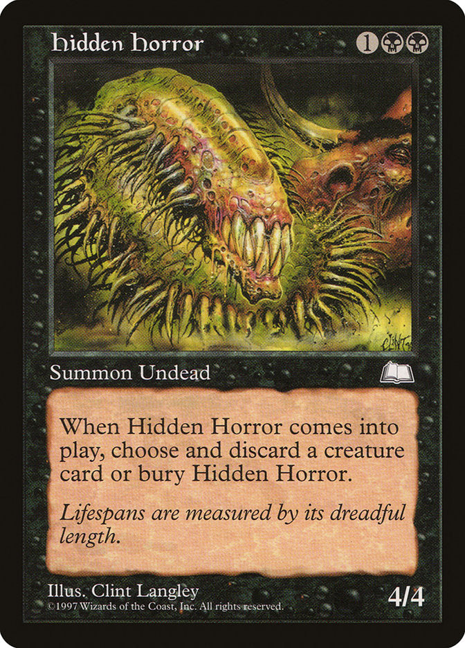Hidden Horror [Weatherlight] MTG Single Magic: The Gathering | Red Claw Gaming