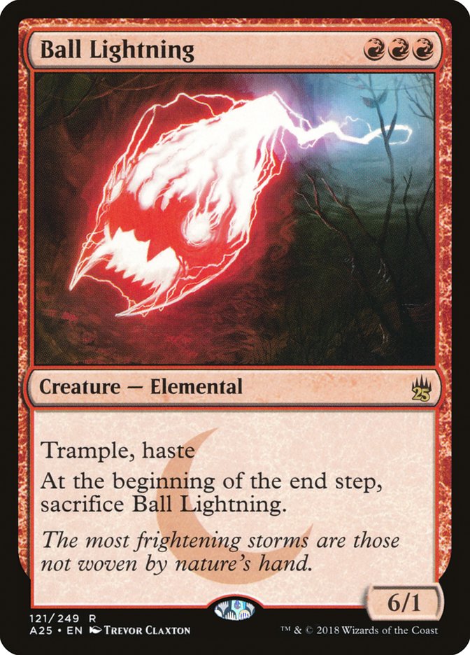 Ball Lightning [Masters 25] MTG Single Magic: The Gathering | Red Claw Gaming