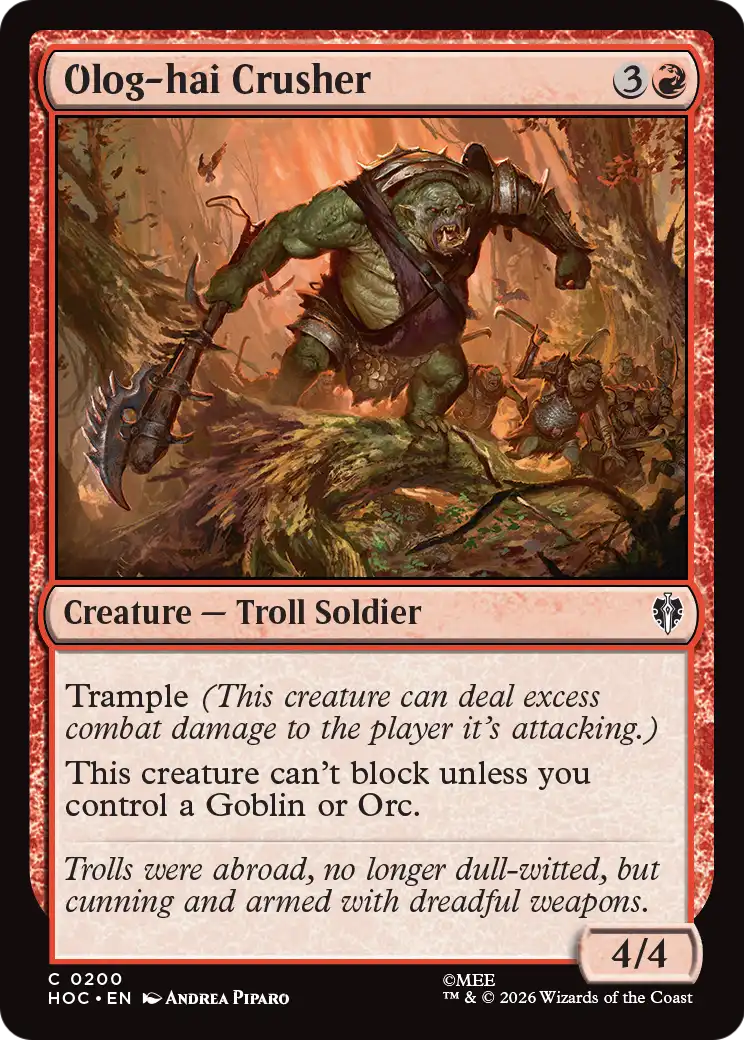 Olog-hai Crusher [The Hobbit: Eternal-Legal] | Red Claw Gaming
