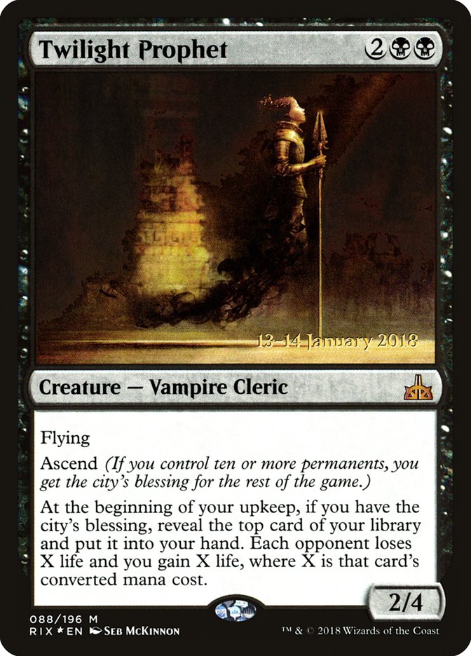 Twilight Prophet [Rivals of Ixalan Prerelease Promos] MTG Single Magic: The Gathering | Red Claw Gaming