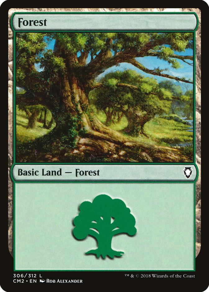 Forest (306) [Commander Anthology Volume II] MTG Single Magic: The Gathering | Red Claw Gaming