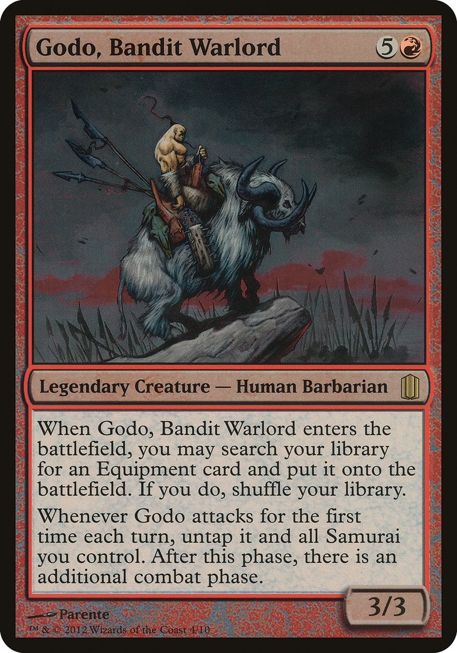 Godo, Bandit Warlord (Oversized) [Commander's Arsenal Oversized] MTG Single Magic: The Gathering | Red Claw Gaming