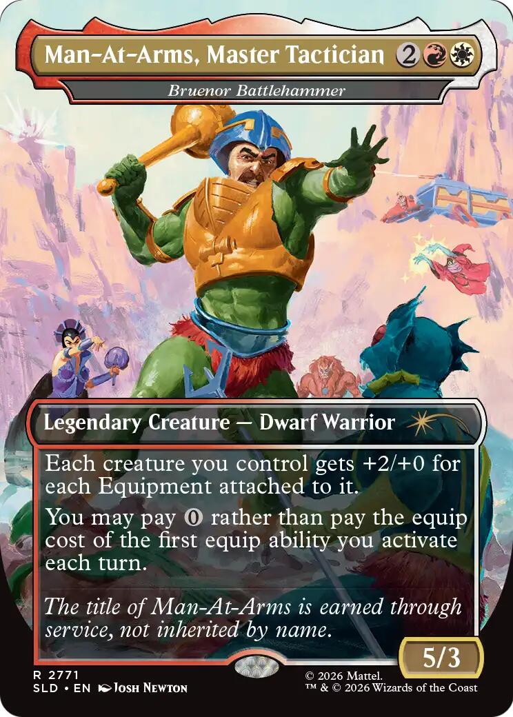 Man-At-Arms, Master Tactician - Bruenor Battlehammer [Secret Lair Drop Series] | Red Claw Gaming