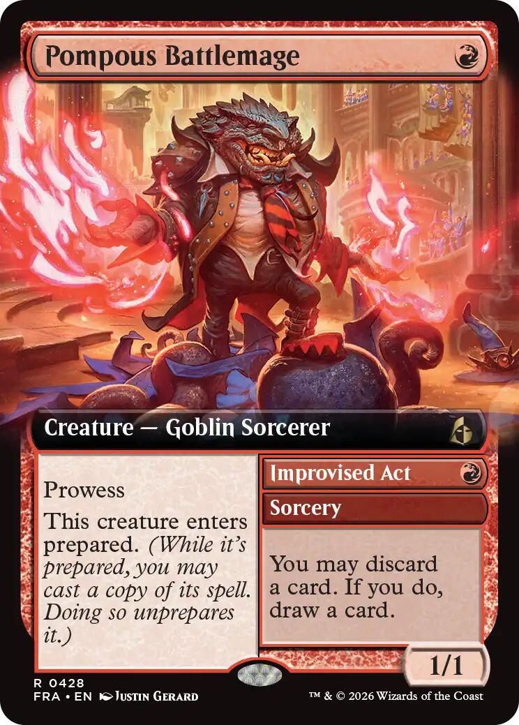 Pompous Battlemage (Extended Art) [Reality Fracture] | Red Claw Gaming