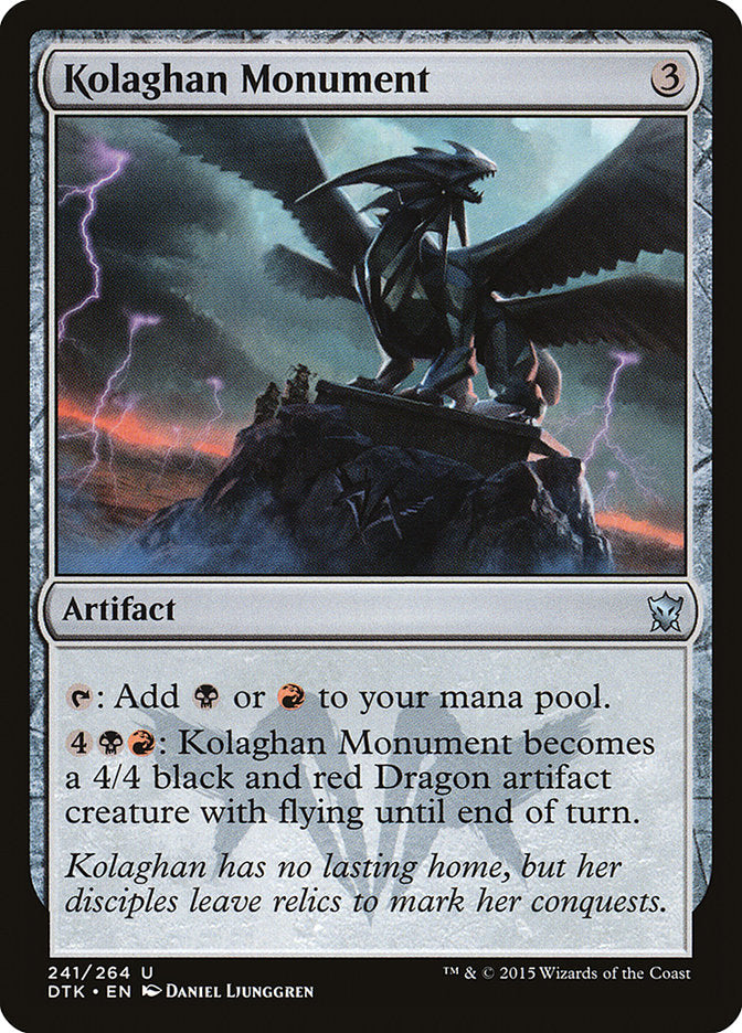 Kolaghan Monument [Dragons of Tarkir] MTG Single Magic: The Gathering | Red Claw Gaming