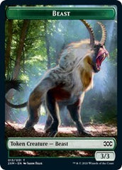 Beast // Saproling Double-Sided Token [Double Masters Tokens] MTG Single Magic: The Gathering | Red Claw Gaming
