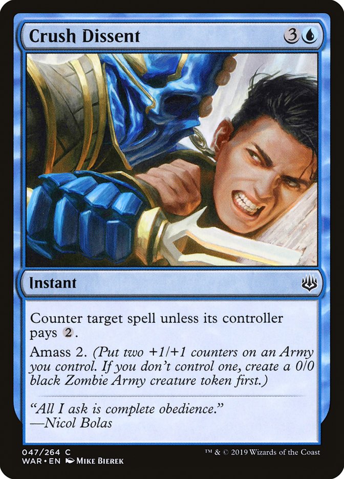 Crush Dissent [War of the Spark] MTG Single Magic: The Gathering | Red Claw Gaming