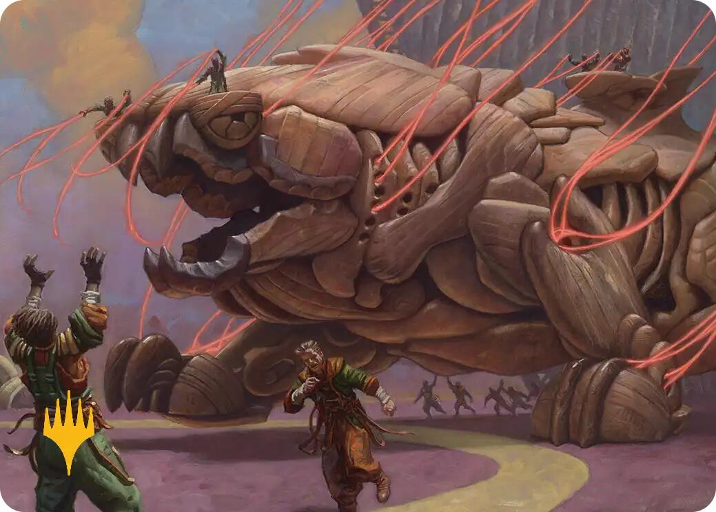 Craterclaw Colossus Art Card (Gold-Stamped) [Reality Fracture Art Series] | Red Claw Gaming