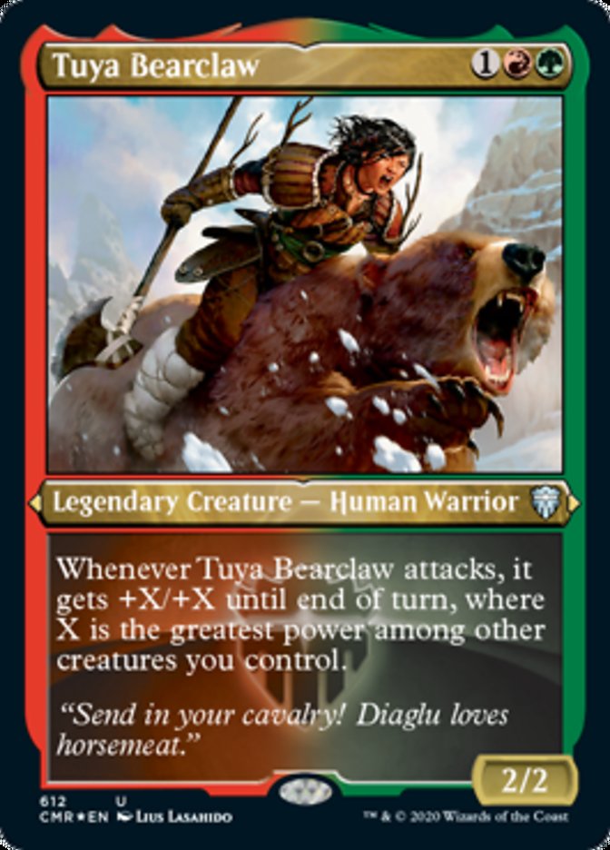 Tuya Bearclaw (Etched) [Commander Legends] MTG Single Magic: The Gathering | Red Claw Gaming
