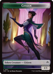 Citizen // The Monarch Double-Sided Token [Reality Fracture Commander Tokens] | Red Claw Gaming