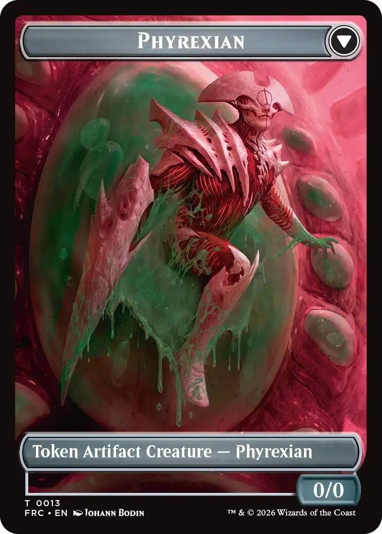 Phyrexian // Incubator Double-Sided Token [Reality Fracture Commander Tokens] | Red Claw Gaming
