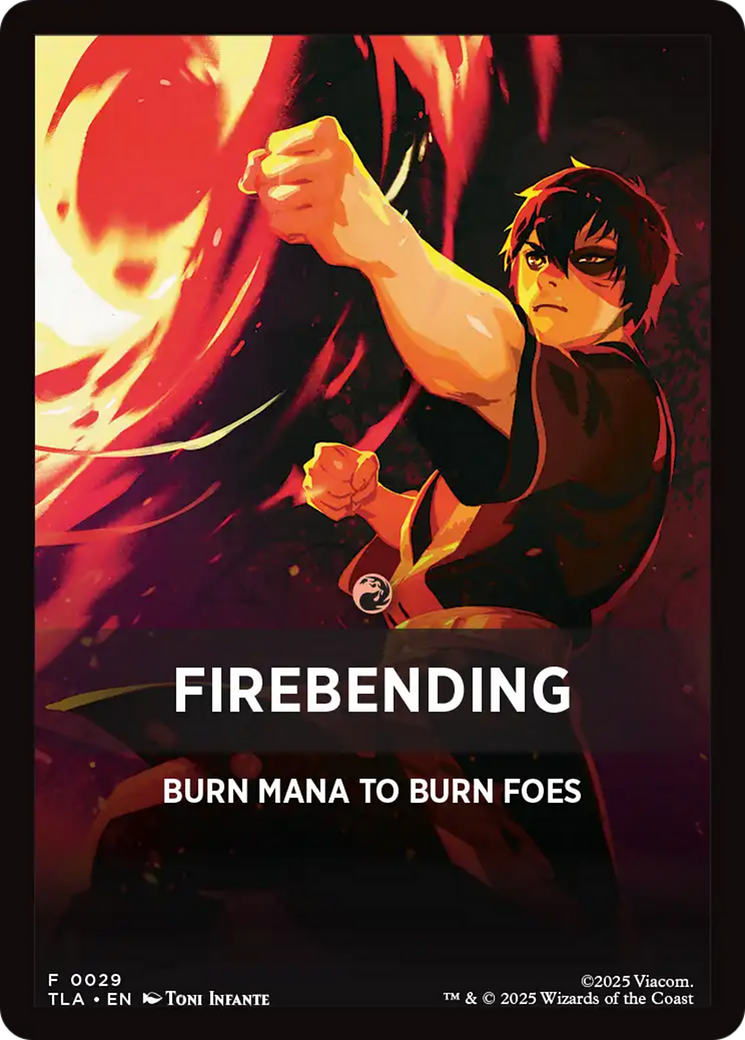 Firebending Theme Card (0029) [Avatar: The Last Airbender Tokens] MTG Single Magic: The Gathering | Red Claw Gaming