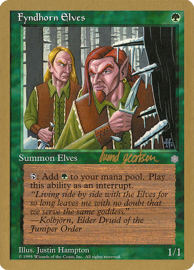 Fyndhorn Elves (Svend Geertsen) [World Championship Decks 1997] MTG Single Magic: The Gathering | Red Claw Gaming