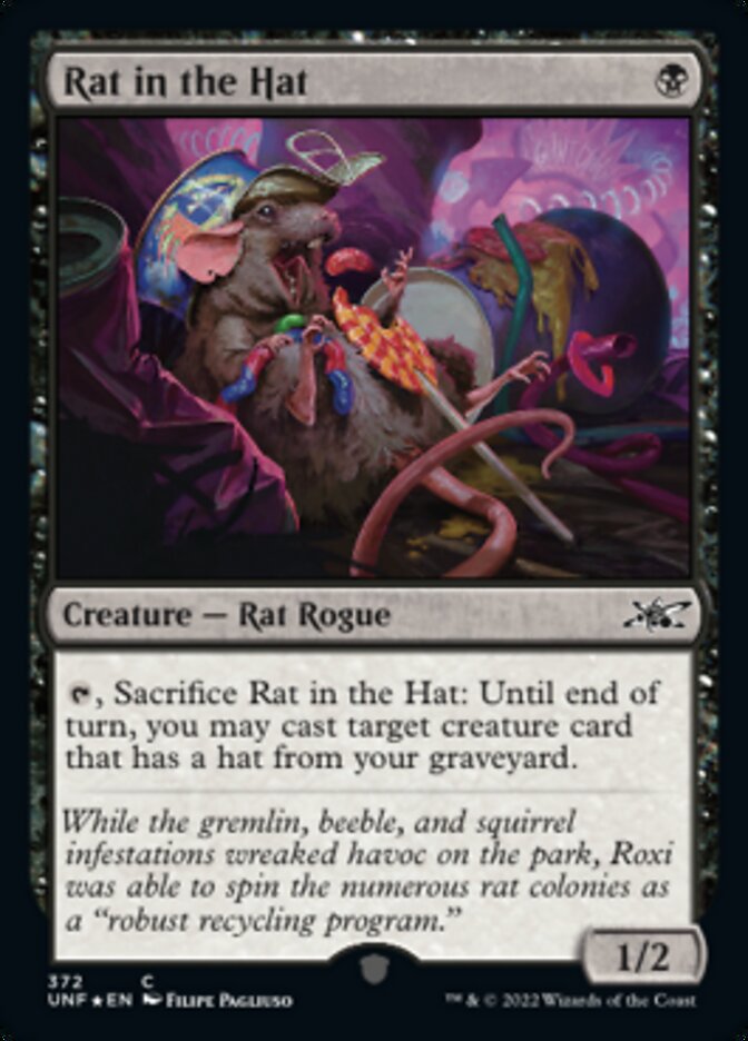 Rat in the Hat (Galaxy Foil) [Unfinity] MTG Single Magic: The Gathering    | Red Claw Gaming