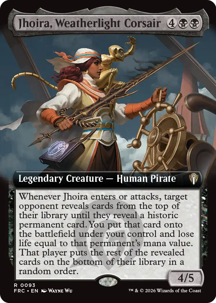 Jhoira, Weatherlight Corsair (Extended Art) [Reality Fracture Commander] | Red Claw Gaming