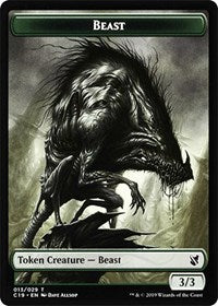 Beast (013) // Wurm Double-Sided Token [Commander 2019 Tokens] MTG Single Magic: The Gathering | Red Claw Gaming