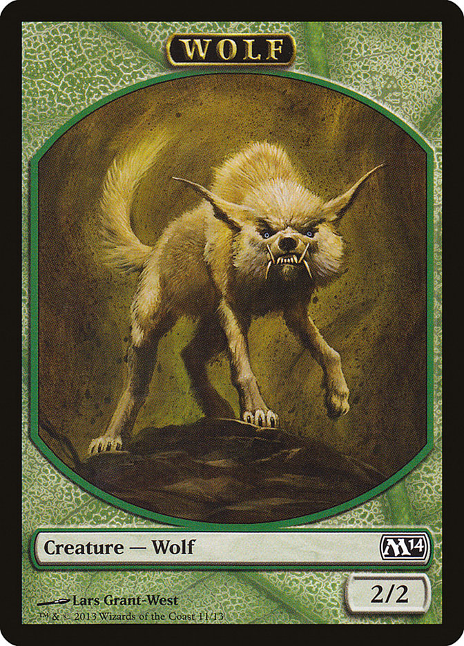 Wolf Token [Magic 2014 Tokens] MTG Single Magic: The Gathering | Red Claw Gaming