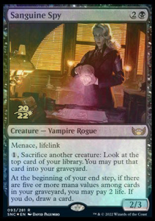 Sanguine Spy [Streets of New Capenna Prerelease Promos] MTG Single Magic: The Gathering | Red Claw Gaming
