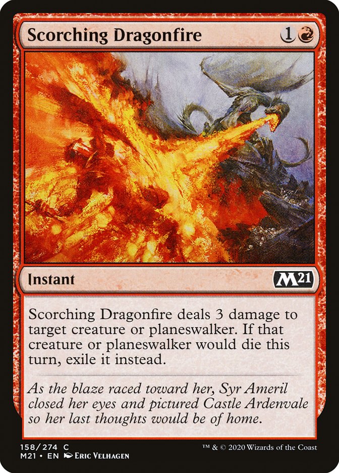 Scorching Dragonfire [Core Set 2021] MTG Single Magic: The Gathering | Red Claw Gaming