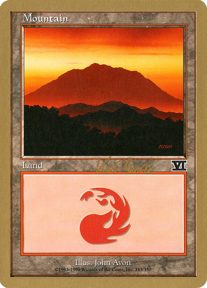 Mountain (kb343) (Kai Budde) [World Championship Decks 1999] MTG Single Magic: The Gathering | Red Claw Gaming