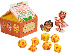 Fruit Meadows Milk Cartons: Kawaii Cat Dice Set - Peach Dice 1985 Games | Red Claw Gaming