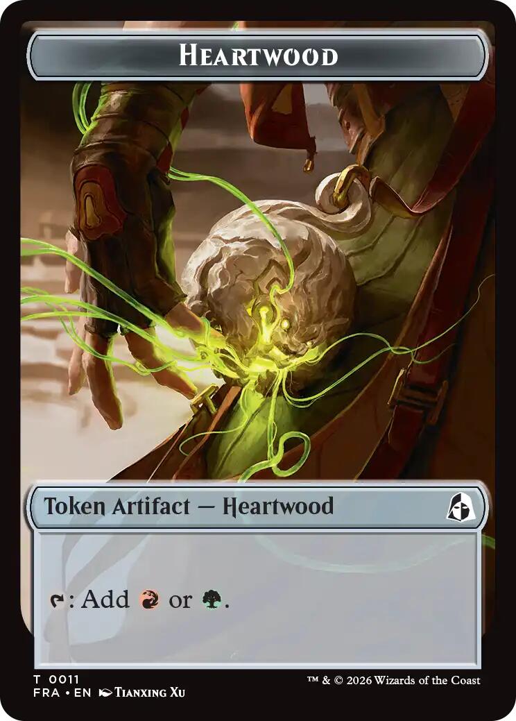 Heartwood // Thopter Double-Sided Token [Reality Fracture Tokens] | Red Claw Gaming