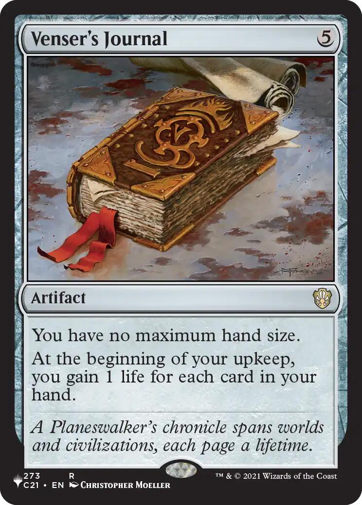 Venser's Journal [The List] | Red Claw Gaming