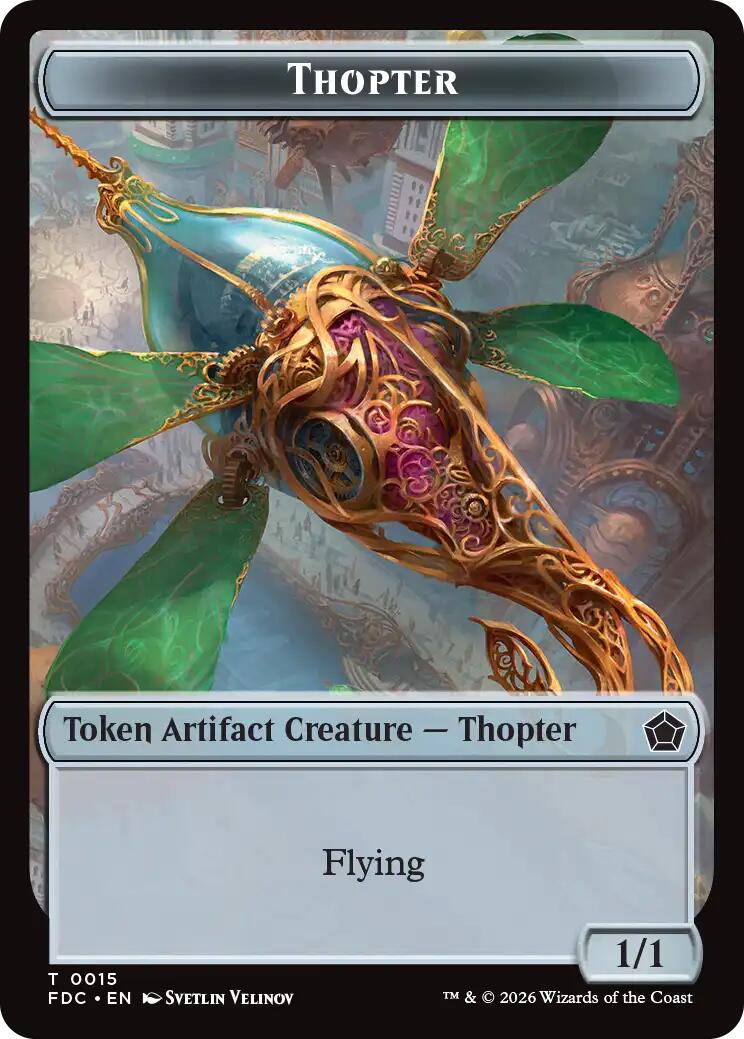 Thopter // The Monarch Double-Sided Token [Foundations Commander Tokens] | Red Claw Gaming