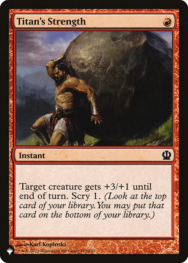 Titan's Strength [The List] MTG Single Magic: The Gathering | Red Claw Gaming