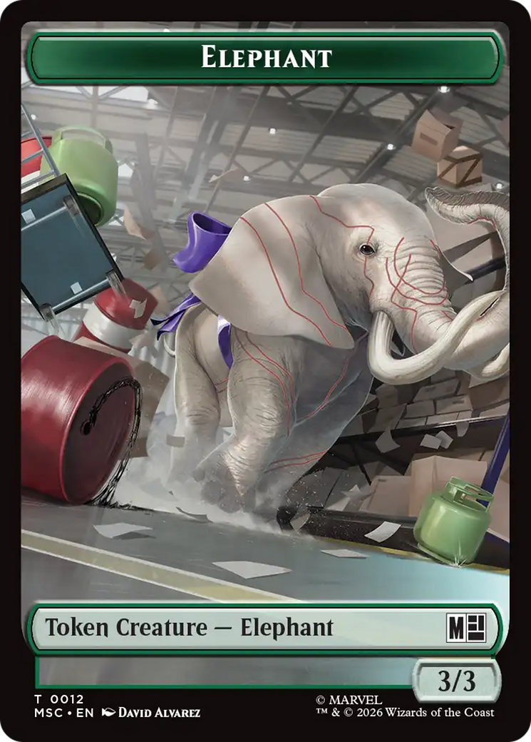 Rhino (013) // Elephant (012) Double-Sided Token [Marvel Super Heroes Commander Tokens] | Red Claw Gaming