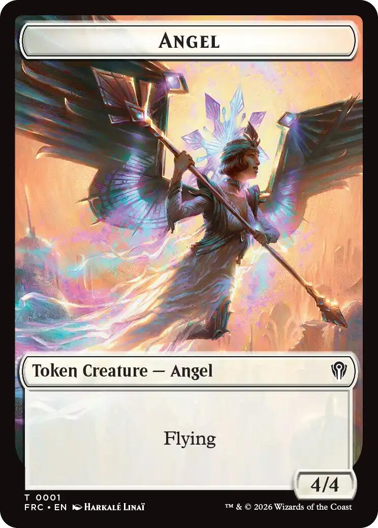 Angel // Myr Double-Sided Token [Reality Fracture Commander Tokens] | Red Claw Gaming