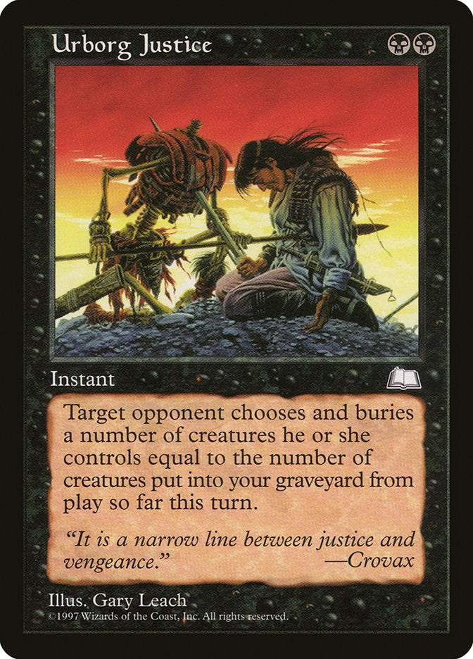 Urborg Justice [Weatherlight] MTG Single Magic: The Gathering | Red Claw Gaming
