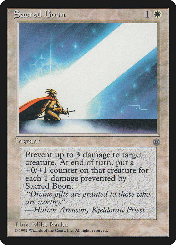 Sacred Boon [Ice Age] MTG Single Magic: The Gathering | Red Claw Gaming
