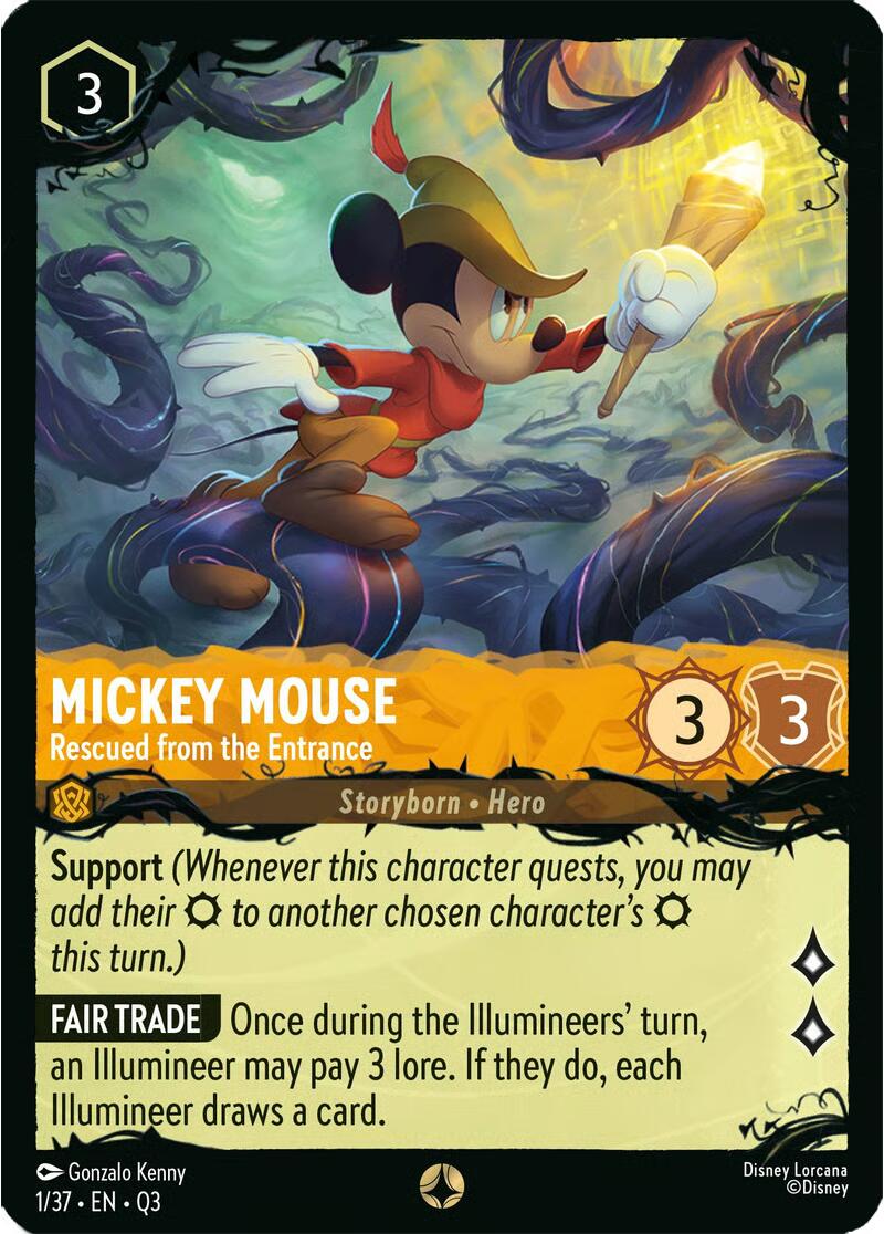 Mickey Mouse - Rescued from the Entrance (1/37) [Illumineer's Quest: The Great Hunny Rescue] Lorcana Single Disney | Red Claw Gaming